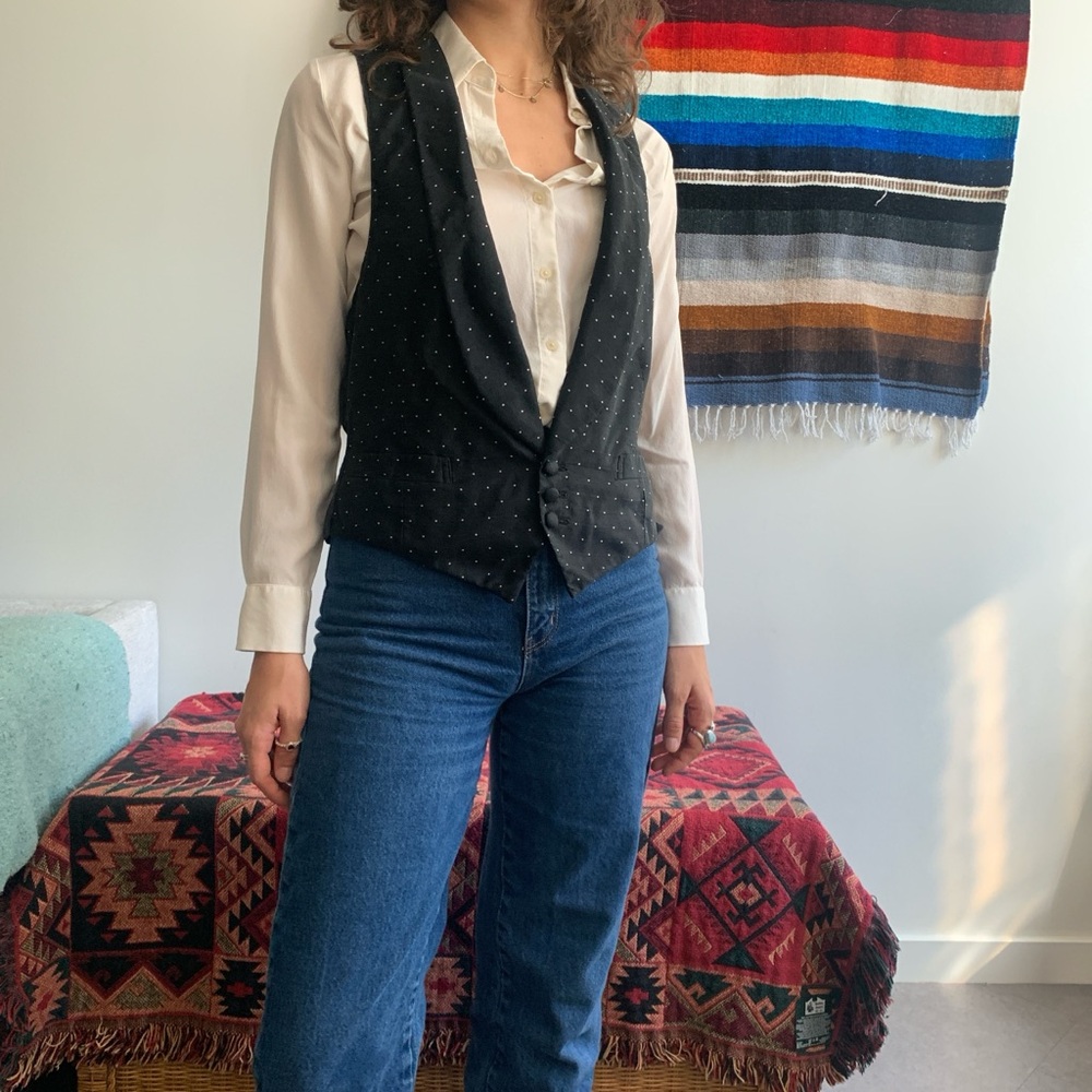 Vintage Silk Ralph Lauren Adjustable Vest